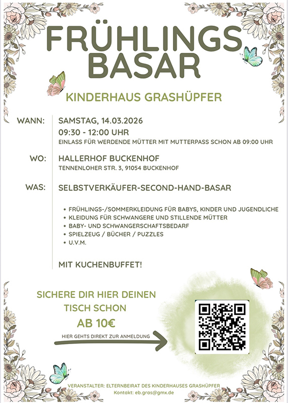 Basar Buckenhof Kinderhaus Grashüpfer