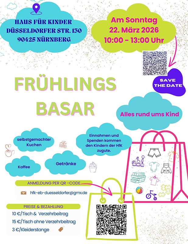 Basar Haus für Kinder Düsseldorfer Strasse Nuernberg