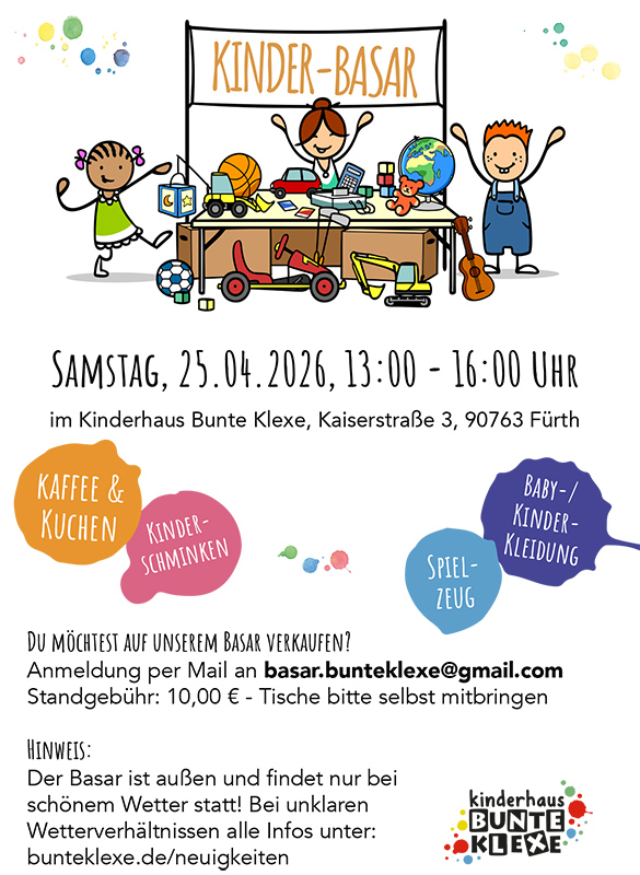 Basar Kinderhaus Bunte Klexe in Fürth