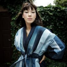 Kimono aus recycled denim von Kyute